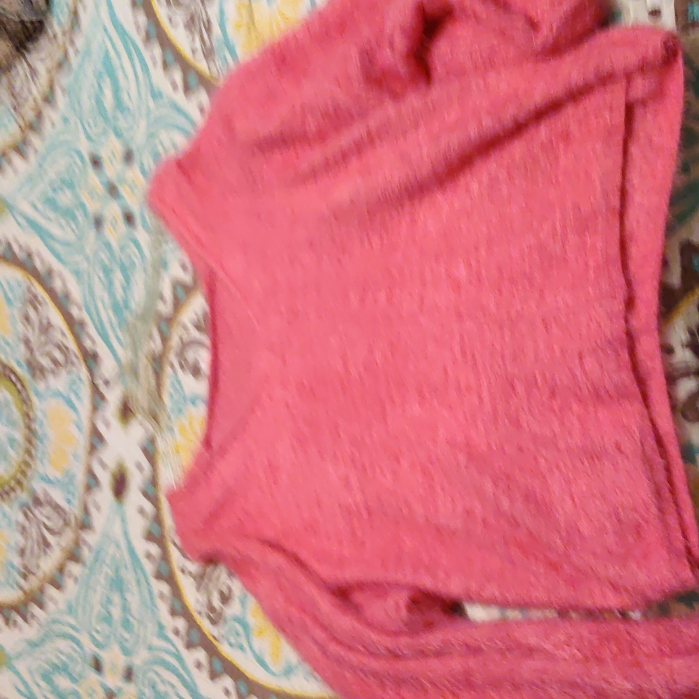Hot pink v neck sweater